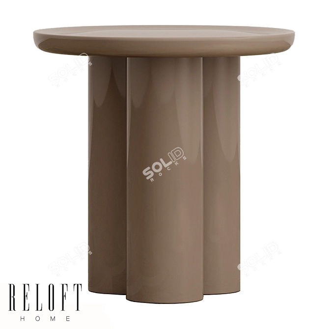 CANDY Side Table with Wooden Legs 3D model image 4