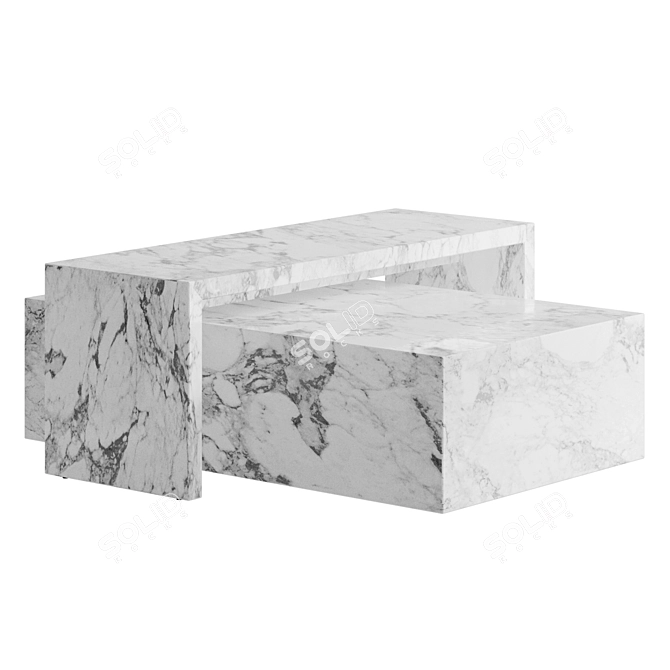 Norm Architect Plinth Coffee Table 3D model image 6