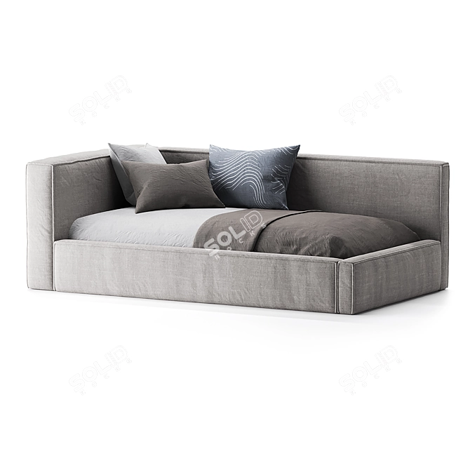 Modern Sensation Mini Bed Frame 3D model image 2