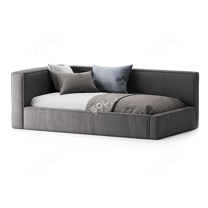 Modern Sensation Mini Bed Frame 3D model image 3