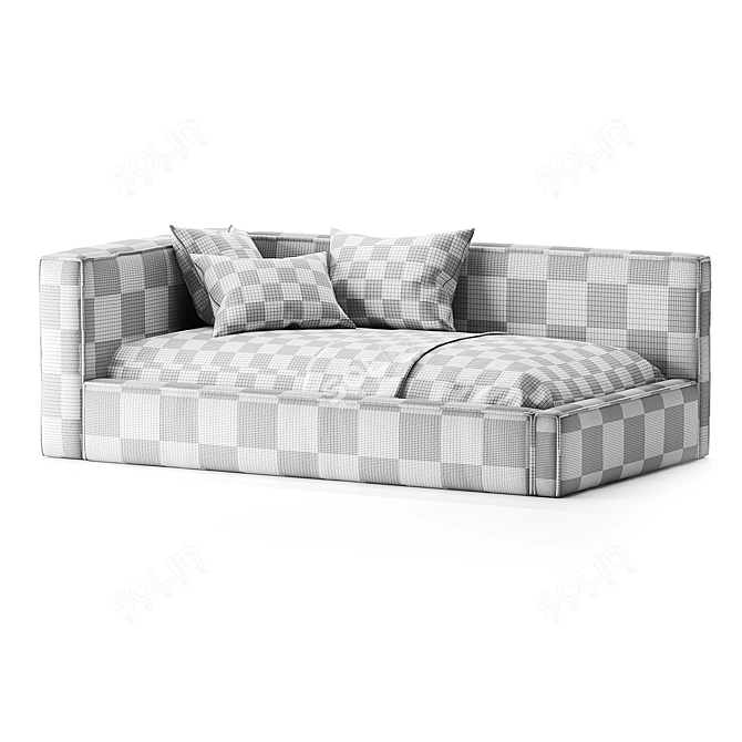 Modern Sensation Mini Bed Frame 3D model image 5