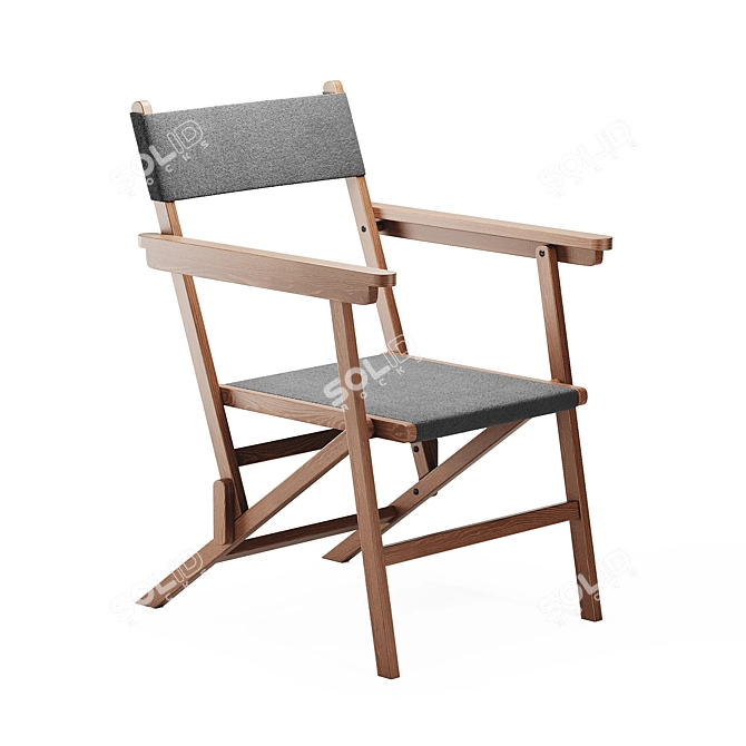 Folding Linen Chair by Zara Home 3D model image 1