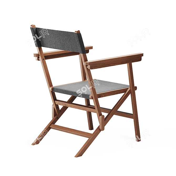 Folding Linen Chair by Zara Home 3D model image 2