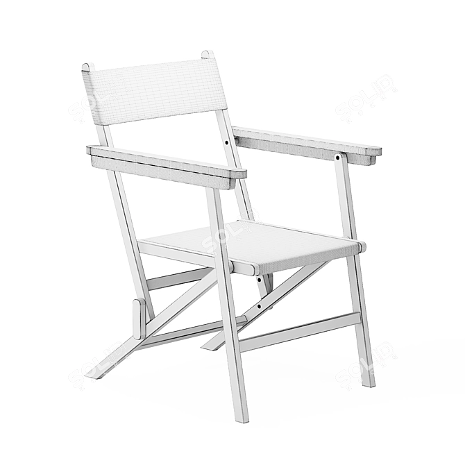 Folding Linen Chair by Zara Home 3D model image 3