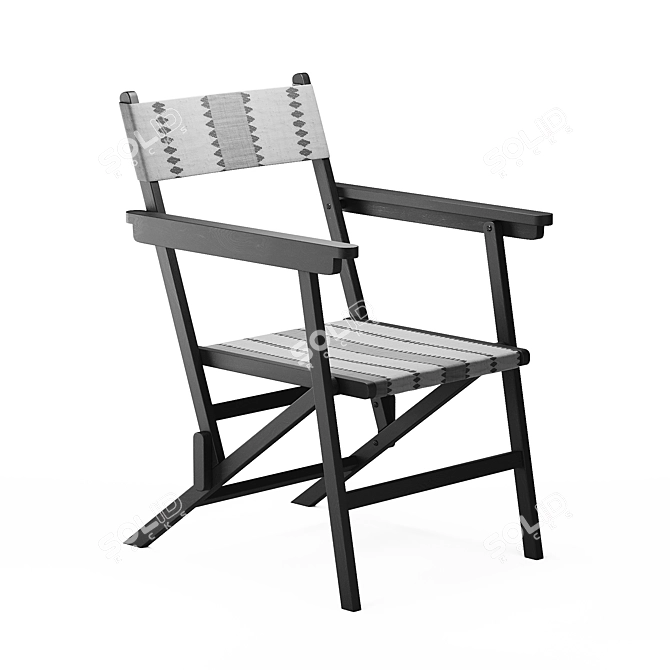 Folding Linen Chair by Zara Home 3D model image 5