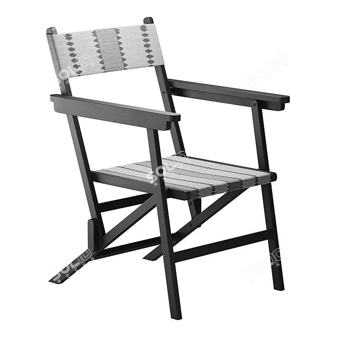 Folding Linen Chair by Zara Home 3D model image 10