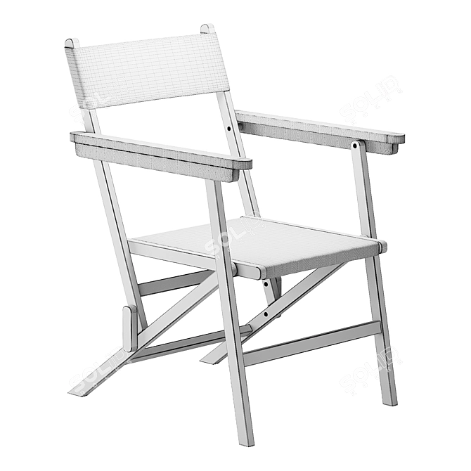 Folding Linen Chair by Zara Home 3D model image 14