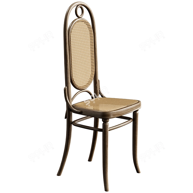 Vintage Thonet Model 17 Royalty 3D model image 2