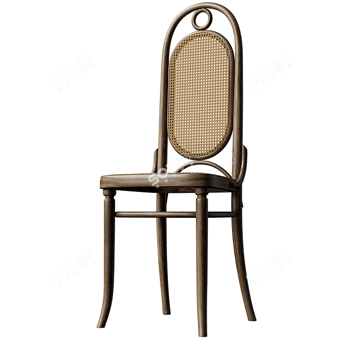 Vintage Thonet Model 17 Royalty 3D model image 4