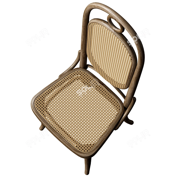 Vintage Thonet Model 17 Royalty 3D model image 5