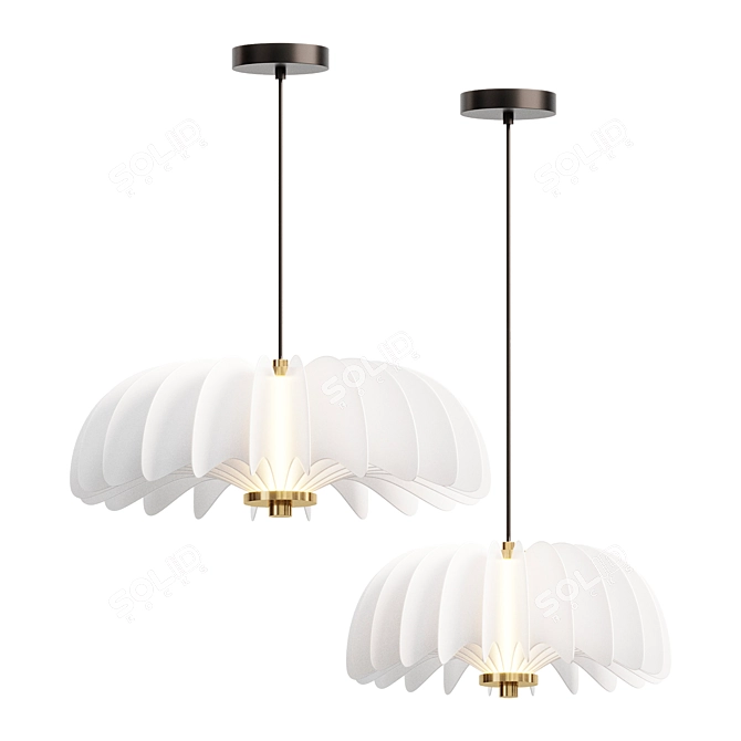 Elegance in Motion Pendant Lamp 3D model image 3