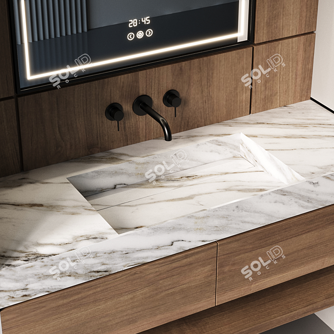 Modern Bathroom Vanity Set, 3DSMax 3D model image 2