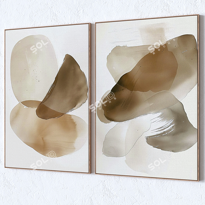 Modern Wall Art Set 3DSMax 3D model image 2