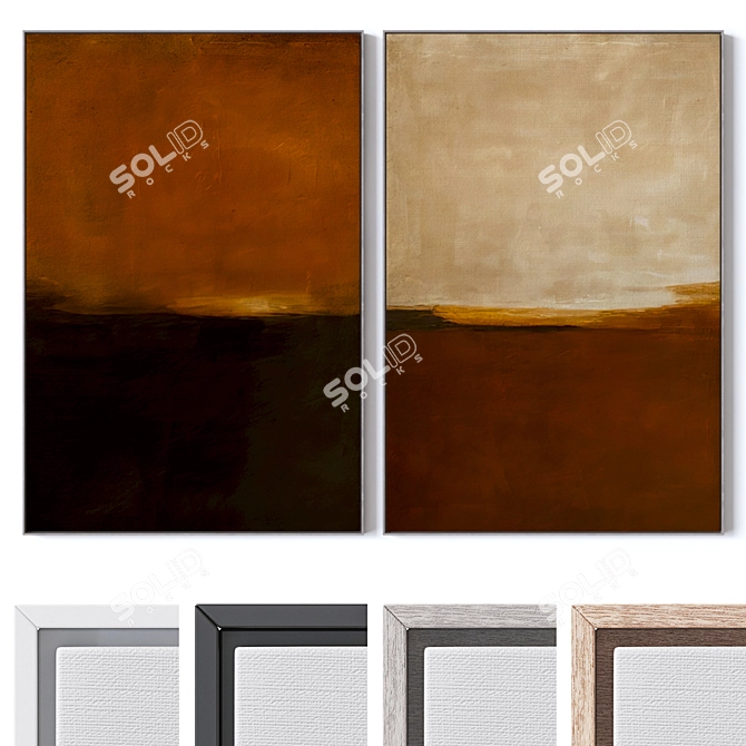 Modern Wall Art Set 3dsMax 3D model image 1