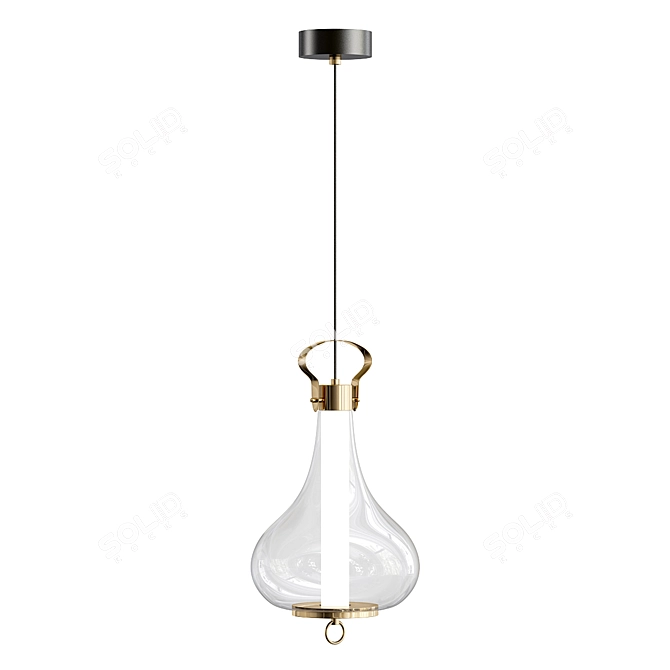 Elegant Modern Ceiling Pendant Light 3D model image 1