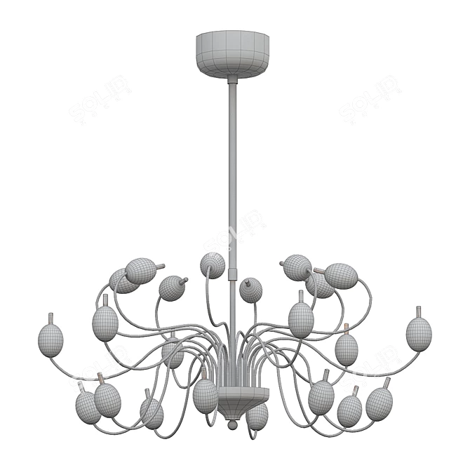 Summer Fruits 3D Chandelier 3D model image 2