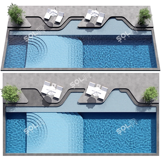 Swimming Pool Model No.115 3D model image 2