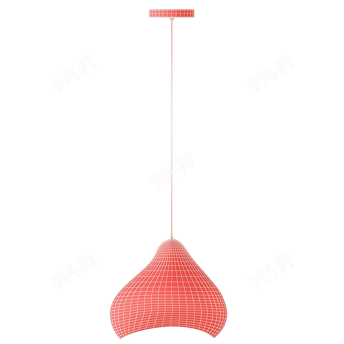 Japanese-Inspired Pendant Light 3D model image 5