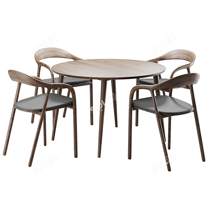 Modern Dining Set, 2016 Design 3D model image 2