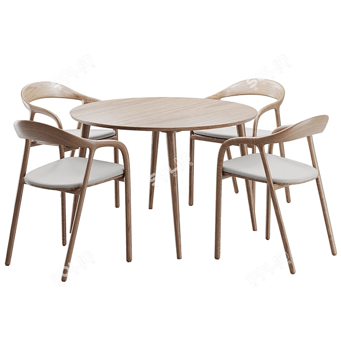 Modern Dining Set, 2016 Design 3D model image 5