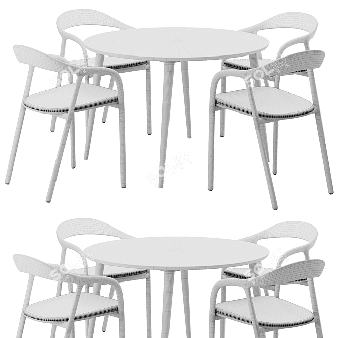 Modern Dining Set, 2016 Design 3D model image 6