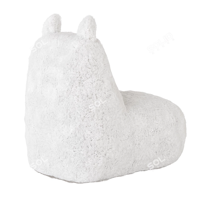 Cozy Cat Children's Pouffe 3D model image 3