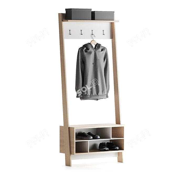 Modern Melva Entryway Set 3D model image 2