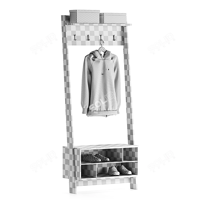 Modern Melva Entryway Set 3D model image 5