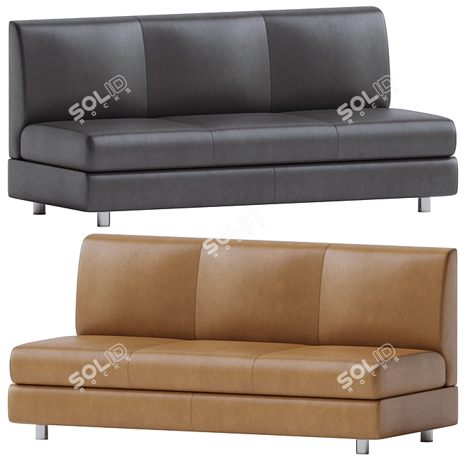 Matrix Series Three-Seater Section Sofa 3D model image 1