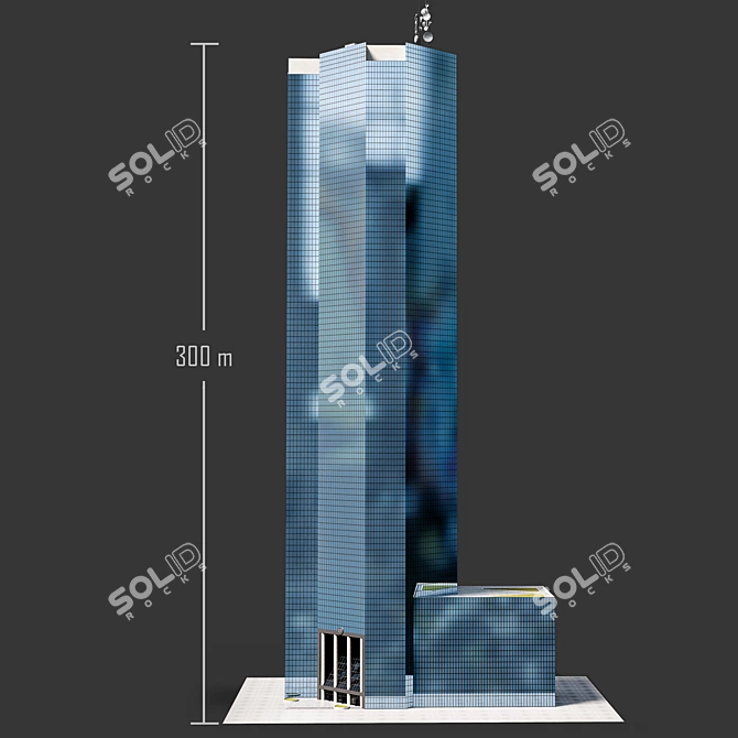 Architectural Skyscraper 3D Model 3D model image 5