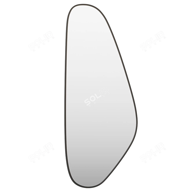 Modern Asymmetrical Wall Mirror 3D model image 2