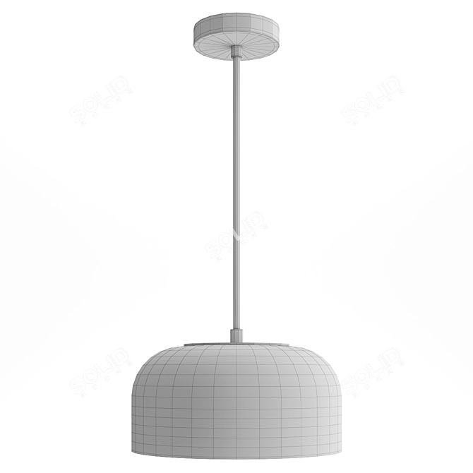 Sleek Banded Ceramic Table Lamp 3D model image 4