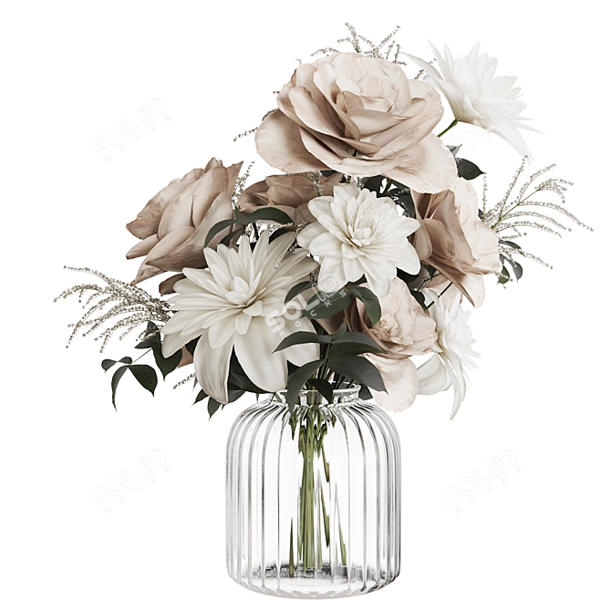 Elegant Floral Bouquet 3D Models 3D model image 1