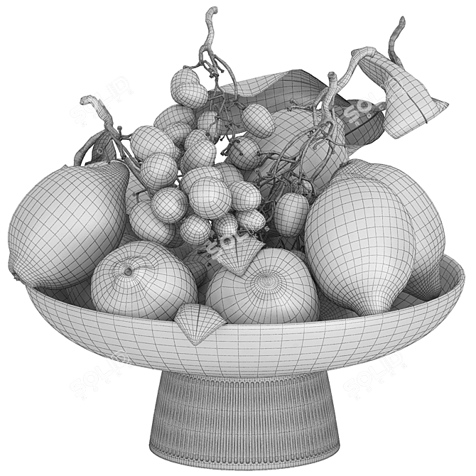 Multiple 3D Fruit Bowl Model 3D model image 4