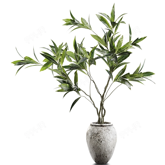 Modern Branches in Elegant Vases 3D model image 1