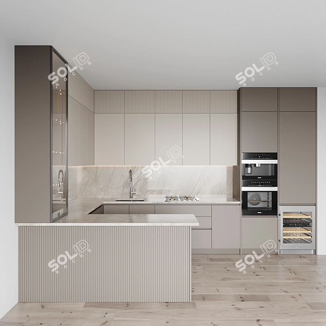 Modern Kitchen 3D Model Pack 3D model image 2