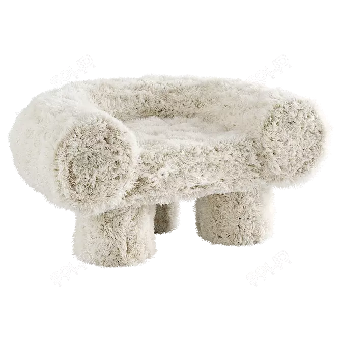 Modern Mineral Yeti Armchair Design 3D model image 2