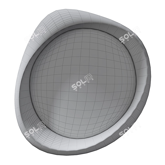 Modern XL Asymmetric Mirror 3D model image 3