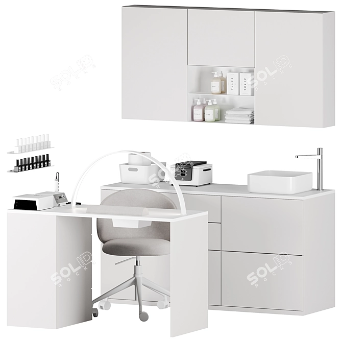 Manicure Studio Equipment Set 3D model image 1