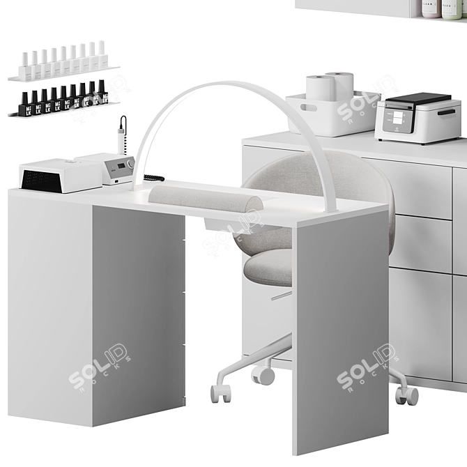 Manicure Studio Equipment Set 3D model image 8