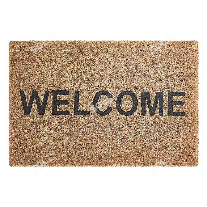 Thiam Natural Coco Fiber Doormat 3D model image 4