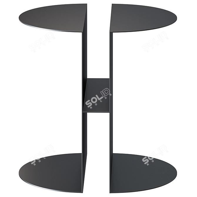 Basic Black Coffee Table Set 3D model image 3