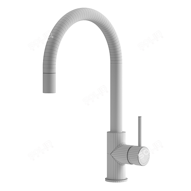 Sleek Venice Goose Neck Faucet 3D model image 4