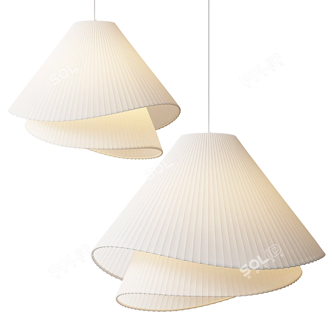 Sleek Bea Suspension Pendant 3D model image 1