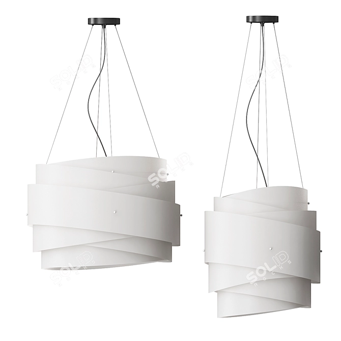 Sleek Bea Suspension Pendant 3D model image 5