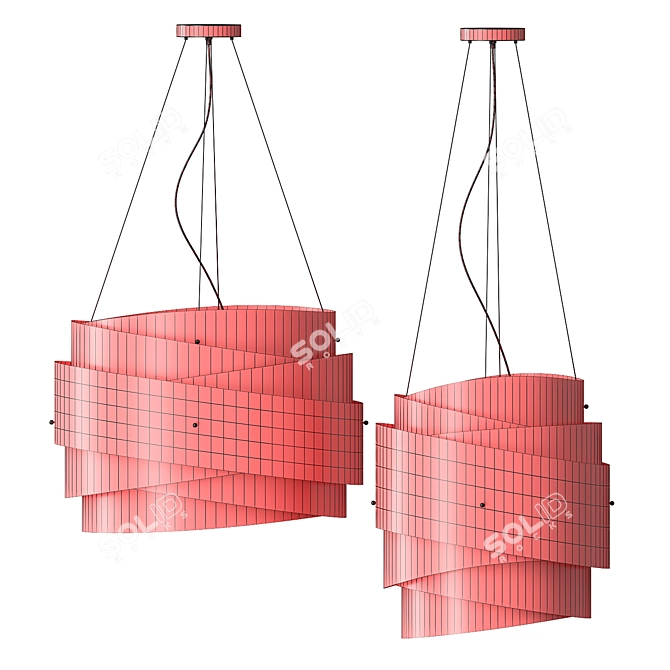 Sleek Bea Suspension Pendant 3D model image 6