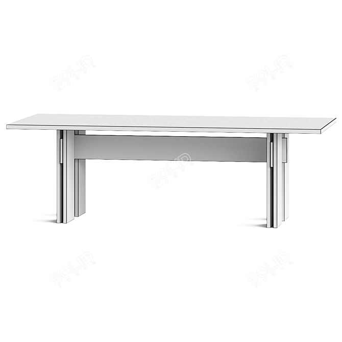 The description is already in English. 

Handcrafted Rectangle Dining Table 3D model image 3