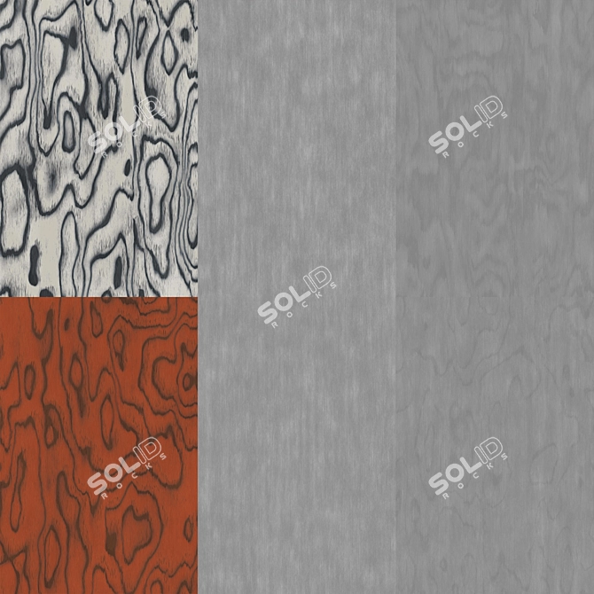 Patterned Plywood with Etore Sottsass Design 3D model image 6