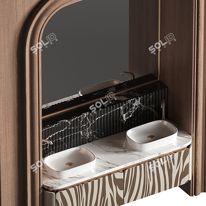 Modern Bathroom Design Set 3D model image 2