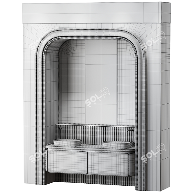 Modern Bathroom Design Set 3D model image 4